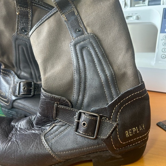 Vintage Replay Footwear leather moto / riding boots - Picture 2 of 15